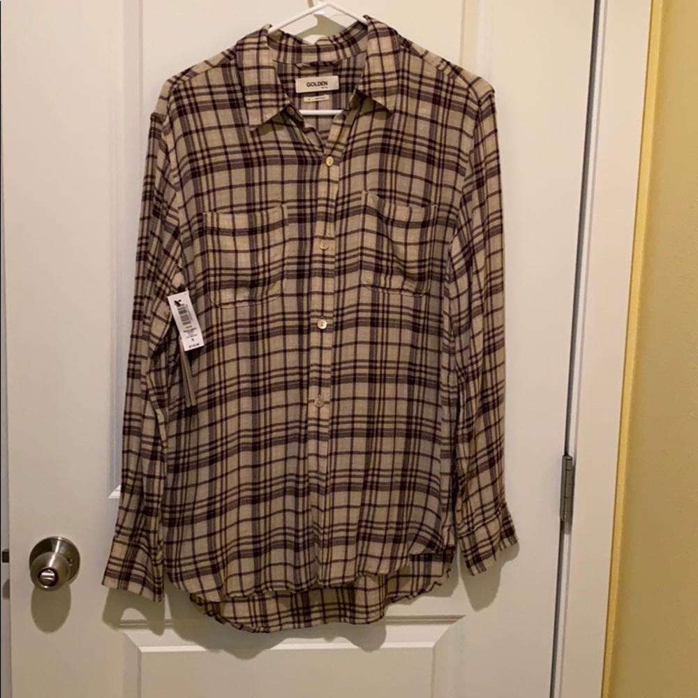 Plaid blouse from Aritzia